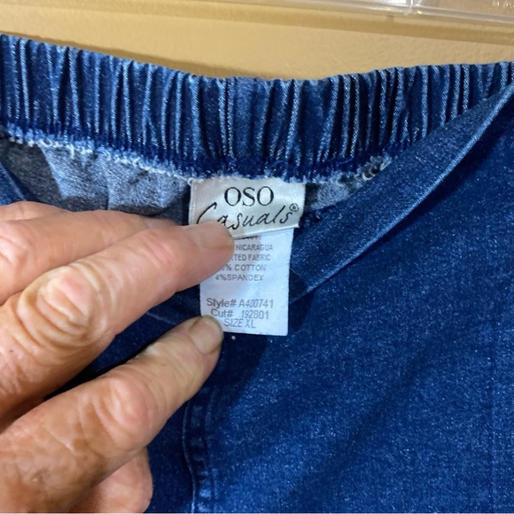 222OSO Casuals Size XL Pull On Jeans High Rise Bootcut Comfort Stretch Waistband - Picture 4 of 7